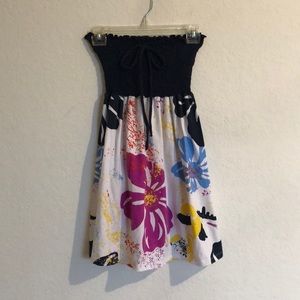 Smocked top tropical dress